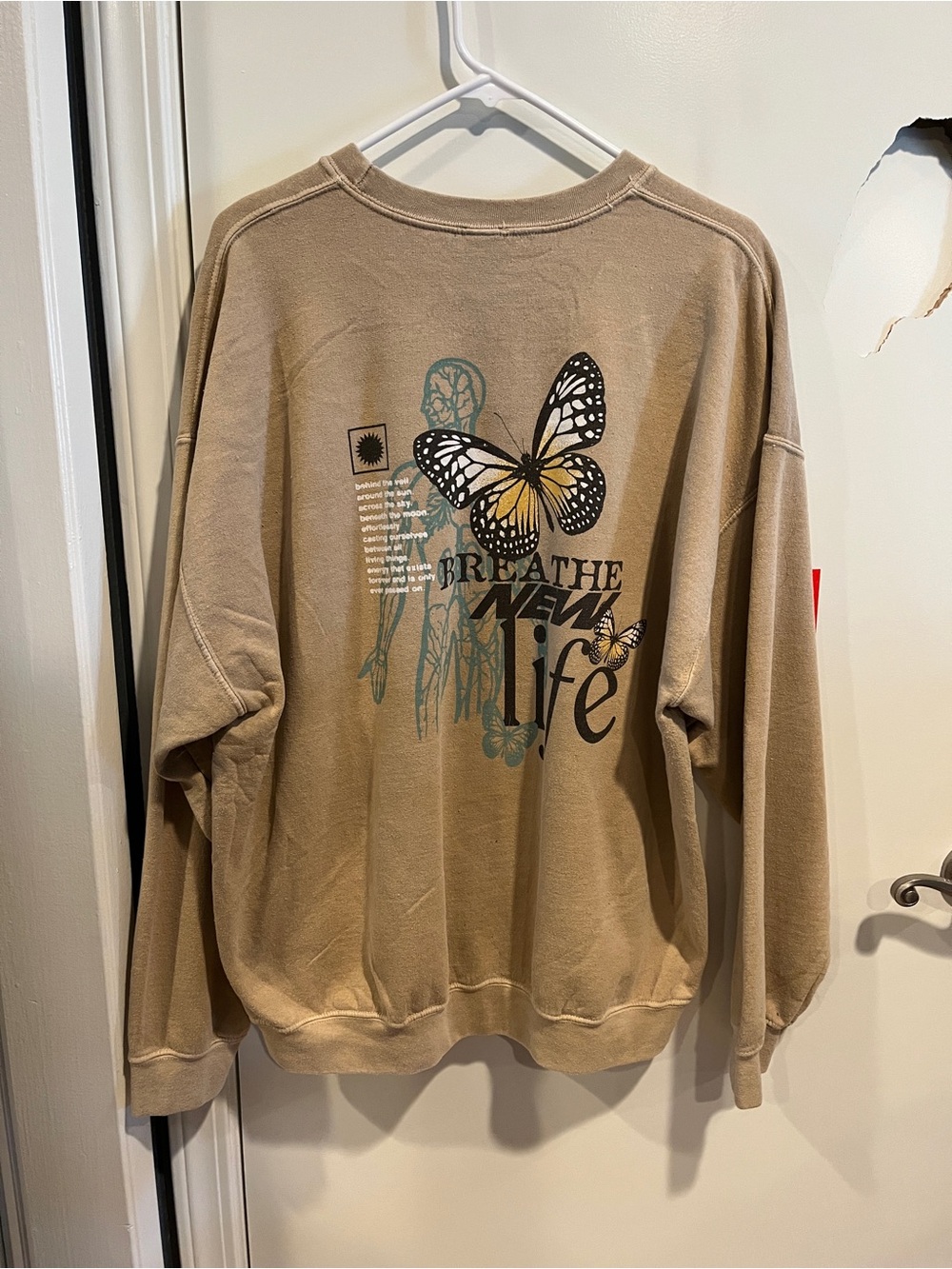 BDG Butterfly Graphic Pullover Crewneck Sweatshirt Y2K Boho Cottagecore